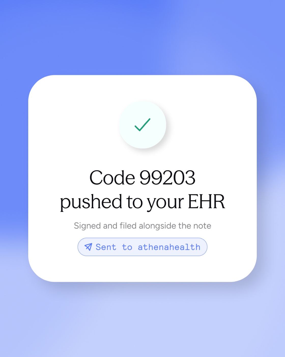 Approved code pushed to the EHR